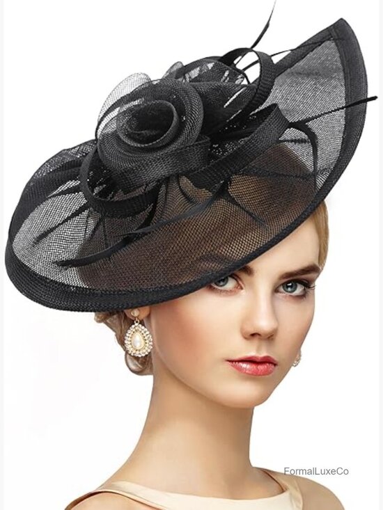 Feather Fascinator Hat with Hair Clip for Tea Party